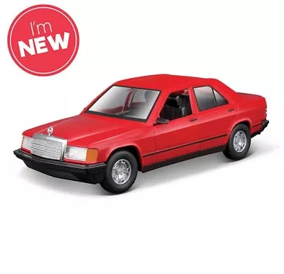 Mercedes Benz 190E Diecast Metal Model Toy Car By Bburago 1:24 Scale • £15.99