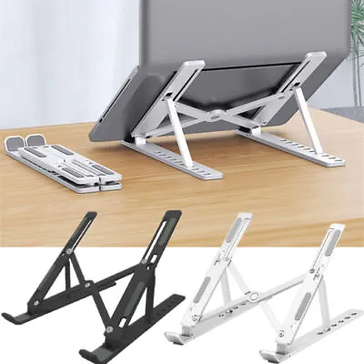 Adjustable Laptop Stand Folding Portable Desktop Holder Office Support • £4.17