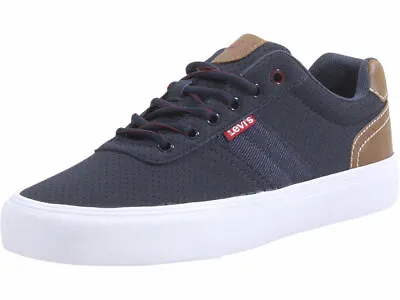 NEW!! Levi's Performance Men's Lancer Navy/Burgundy Comfort Insole Sneaker Shoes • $32.55