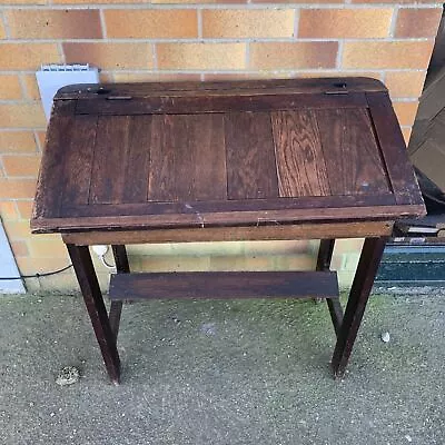 £87.53 • Buy Vintage Old Wooden School Desk
