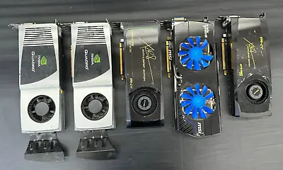 5x FPOR GPU Lot - Quadro FX 4800 X2 PNY GTX 580 MSI GTX 580 Lightning GTX 680 • $79.99