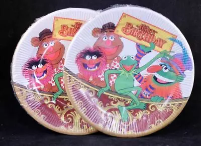 Two (2) 1978 Jim Henson Muppet Babies  Happy Birthday  9” Paper Plates • $14.95