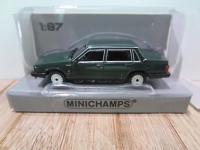 MINICHAMPS 171701 VOLVO 740GL (1986) GREEN - Model Is PLASTIC - HO Or 1:87 Scale • $22