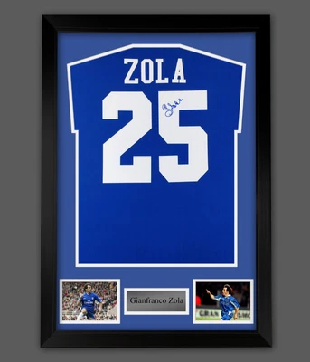 £249.99 • Buy Gianfranco Zola Hand Signed Chelsea Fc Football Shirt In A Framed Presentation.