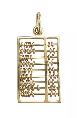 14K Yellow Gold Abacus Charm With Sliding Beads #16599 • $229