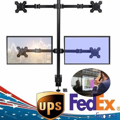 Quad Monitor Desk Mount Adjustable Clamp Stand Heavy Duty 4 Screens Up To 27  • $58