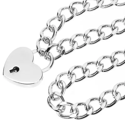 Heart Choker Collar Heart Lock Choker Lock Necklace Women Necklace • £9.15