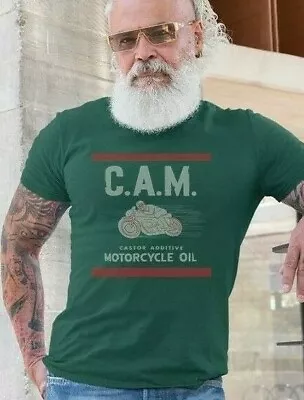 ON SALE: Cool Vintage C.A.M. Motorcycle Oil Can Silk Screened Graphic T-Shirt • $19.95