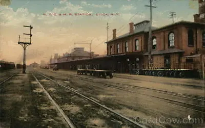 UticaNY N.Y.C. & H. R. Station Oneida County Railroad Depot New York Postcard • $9.99