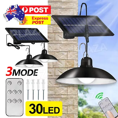 $24.85 • Buy Solar LED Light Indoor Outdoor Hanging Pendant Garden Yard Tent Shed Lamp Remote