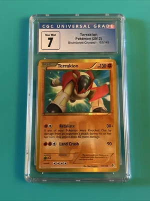 $15.01 • Buy Pokémon TCG Terrakion Secret Rare Boundaries Crossed 151/149 CGC 7