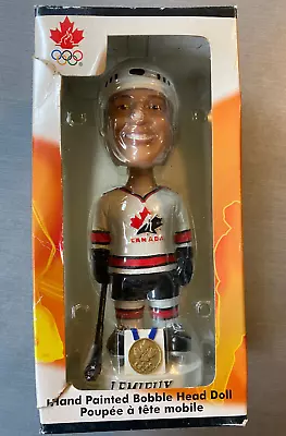MARIO LEMIEUX (2002) Team Canada Olympics HAND PAINTED Bobblehead 7  (NEW) • $10.78