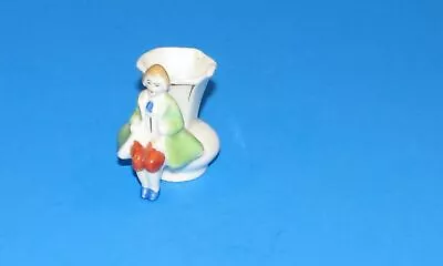 Vintage Occupied Japan Figure People Planter Vase Colonial Man Sitting • $7