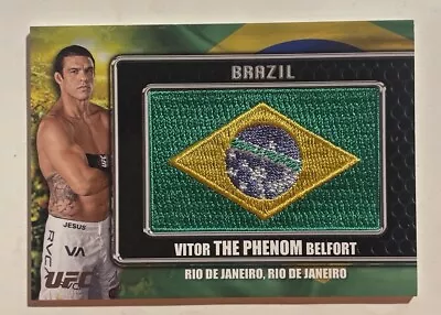 2011 Topps Ufc Title Shot Vitor Belfort Commemorative Flag Patch Brazil • $15