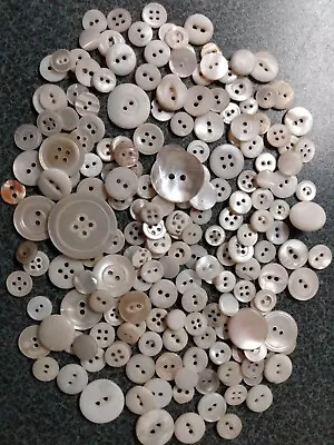 200 Vintage Mother Of Pearl (MOP) Shell Buttons 2-Hole 4-Hole Metal Shank 1/4-1  • $12.99