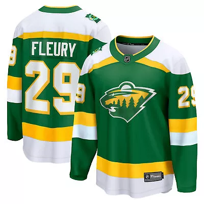 Men's Fanatics Branded Marc-Andre Fleury Green Minnesota Wild Alternate Premier • $174.99