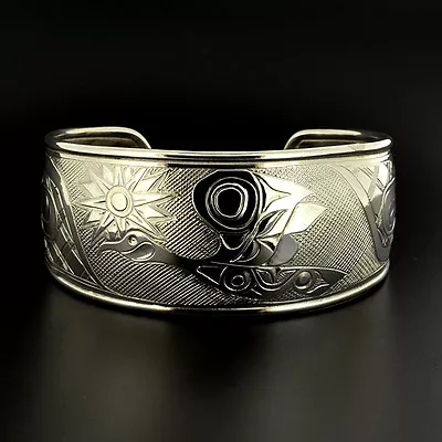 Canada Goose Sterling Hand-Engraved Northwest Coast Native Bracelet Signed • $1000