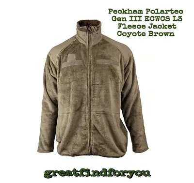 Usgi Peckham Polartec Cold Weather Fleece Jacket Coyote Brown Asst Sizes. • $31.99