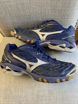 Mizuno Wave Lightning RX Womens Volleyball Running Shoes Sneakers Blue Sz 10.5 • $19.95