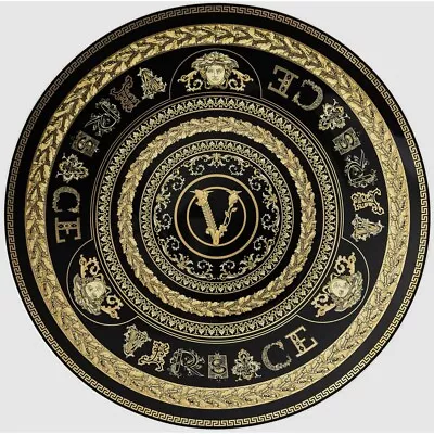 NEW Rosenthal Versace Virtus Gala Service Plate Black 33cm • $454