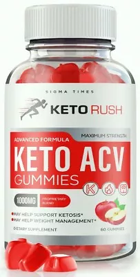 Keto Rush ACV Gummies For Advanced Weight Loss And Energy 60ct • $29.95