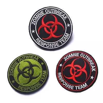 Zombie Outbreak Halloween Embroidered Logo Patch Badge Sew On Fancy Dress • £2.89