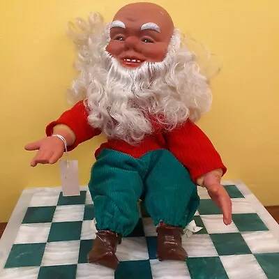 Vintage 1985 Santa Claus Elf Decorative Doll Figure 12  Inch Christmas Figurine • $29.95