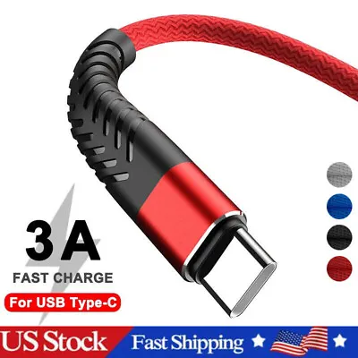 $5.29 • Buy Heavy Duty Braided USB C Type-C Fast Charging Data Sync Charger Cable Long Cord
