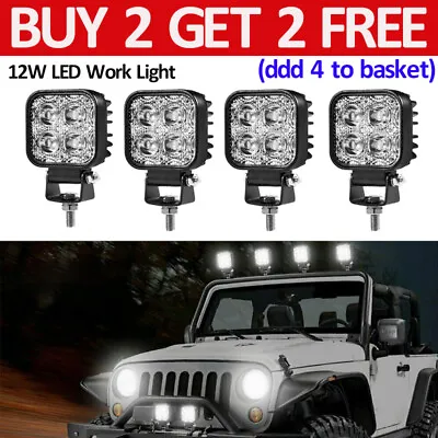 12V LED Work Light Bar Flood Spot Lights Driving Lamp Offroad Car Truck ATV SUV • £8.99