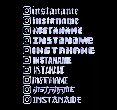 Custom Instagram Personalised Vinyl Window Sticker Social Media Handle Decal • $16.50