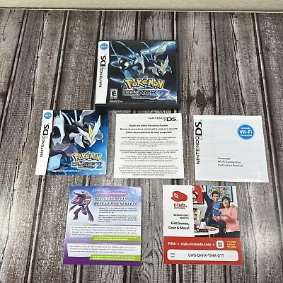 Case And Manual Only NO GAME OEM Pokemon Black Version 2 Nintendo DS Authentic • $49.99