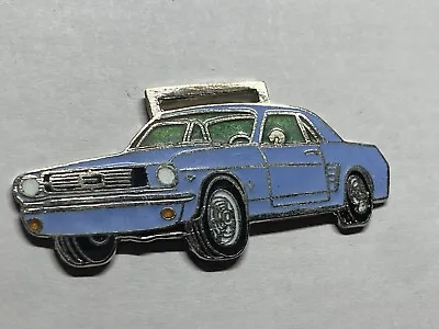 Vtg 1970’s Enamel Key Fob 1965 Blue Ford Mustang Keychain • $31.31