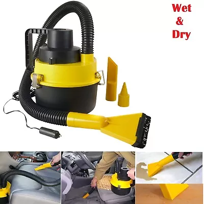 $38.99 • Buy Portable Vacuum Cleaner Car Carpet Wet And Dry 12v High Power & Air Inflator New