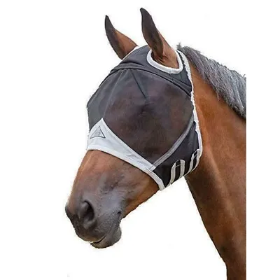 Shires Fine Mesh Ear Holes Horse Fly Mask • £14.25