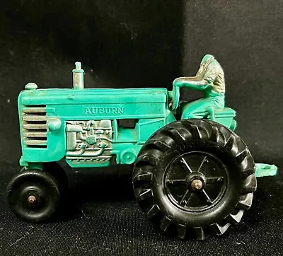 1950s Auburn Model Tractor Rubber 5.5  Turquoise • $5.39