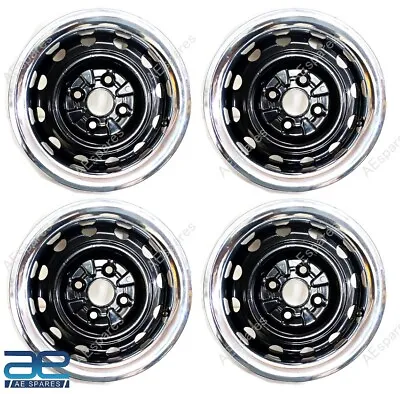 4 Pcs New Wheel Hub Caps Cover Polypropylene Chrome 12-16  For Cars Universal • $150.78