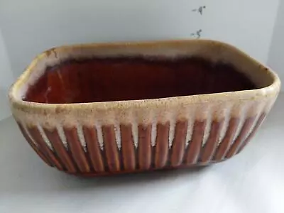 Brush McCoy Brown Drip Glaze Rectangular Planter Dish • $14.50