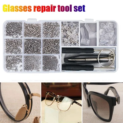 $13.01 • Buy Nuts Glasses Screws Eyeglass Nose Pads Glasses Screws Sets Sunglass Repair Tool