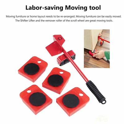 $29.99 • Buy Adjustable Heavy Duty Furniture Lifter With 4 Sliders Roller Move Tool Set AUS