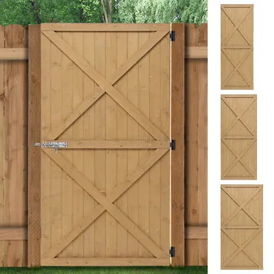 6FT Tall Wooden Garden Gate Pedestrian Walkway Side Gates + Latch + Fitting Kit • £89.95