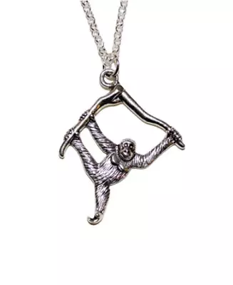 Monkey Swinging On Branch Necklace • $7.99