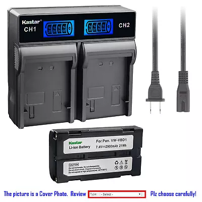 Kastar Battery LCD Rapid Charger For Panasonic CGR-B814 NV-DE3 PV-D1000 VW-VBD1E • $18.99