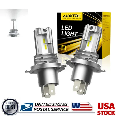 2Pcs AUXITO CANBUS H4 9003 LED Headlight Bulbs Kit High Low Beam White 60000LM • $26.99