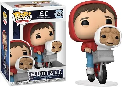 Funko Pop! Movies: E.T. The Extra-Terrestrial - Elliot With E.T. In Basket #1252 • $14.99