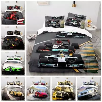 Racing Cars/Sports/Duvet Cover/Double-sided Pillowcase/Boys Gift/Bedding Set • £45.59