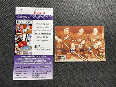 1991-92 Pro Set Maurice Richard Punch Line Hhof Autograph Auto #337 Jsa Coa • $146.31