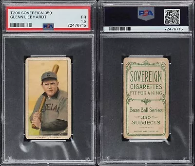 1909-11 T206 Glenn Liebhardt Cleveland Naps PSA 1.5 **Sovereign 350*** • $69.99