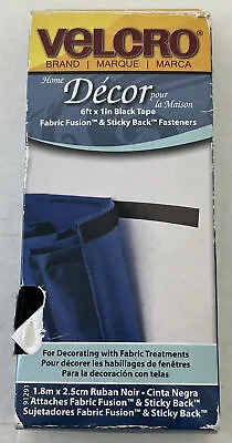 Velcro 6ft X 1 In Black Tape Fabric Fusion & Sticky Back Fasteners • $8.50