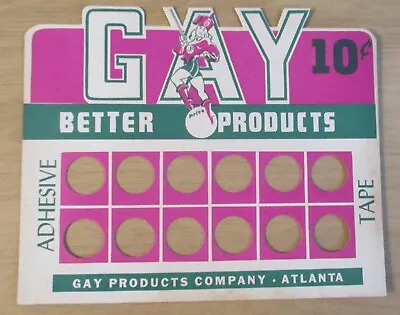 VINTAGE 'Store DISPLAY Sign'  GAY  Products Co/ADHESIVE Tape~(JR) • $20