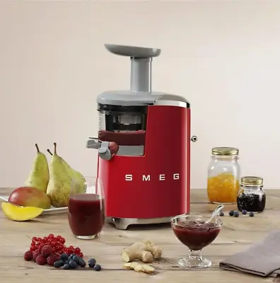 SMEG 50's Retro Style Juicer Machine Juice Press Red + Free Stay Cool Bottle • £199.20